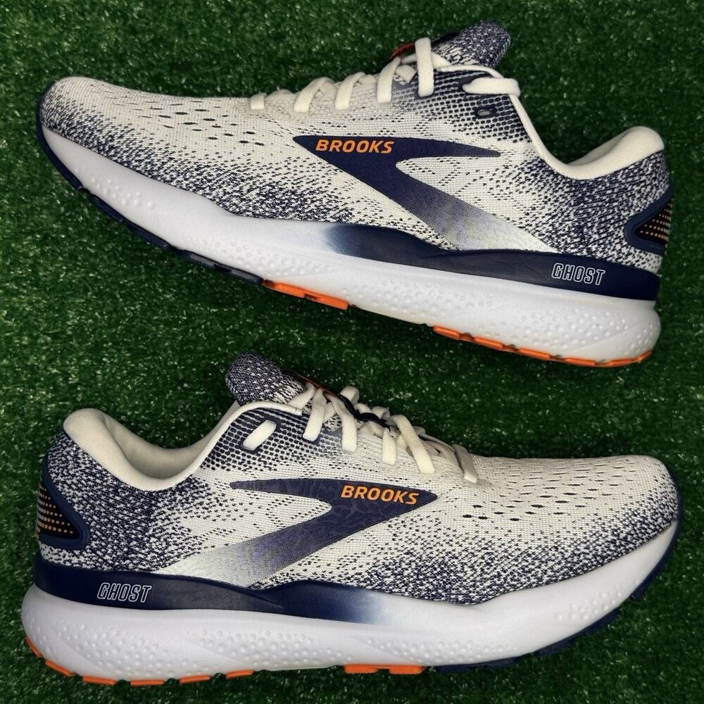 Brooks Ghost 16 Running Shoes Men’s Size 8.5 Gray Blue Athletic Sneakers